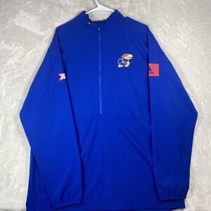 Adidas Blue Men's KU 1/2 Zip University of Kansas